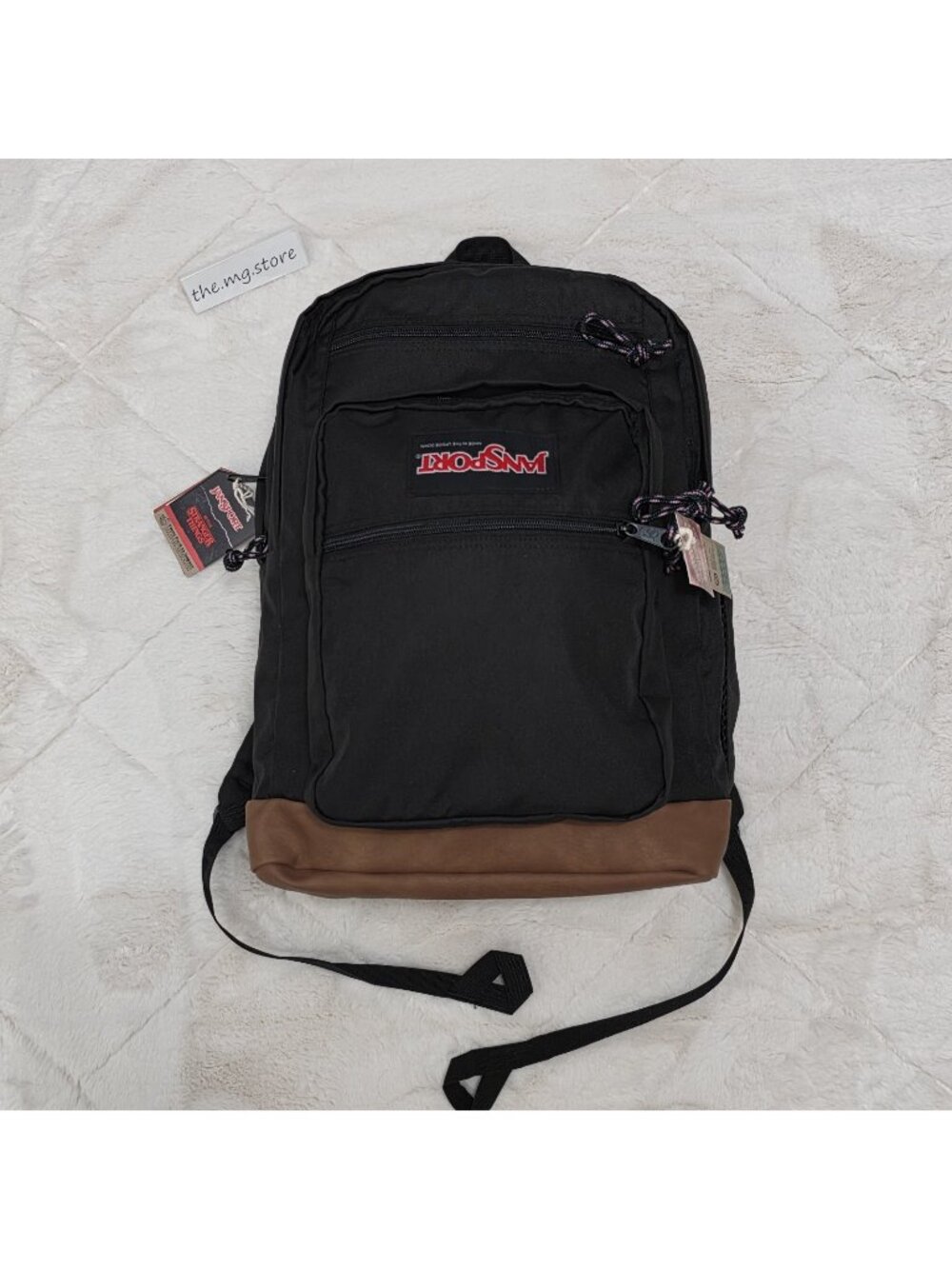 JanSport X Stranger Things Mike's Upside Down Black Backpack 34L XL 17.5”